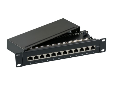 Produktbild EFB Elektronik 37736 12 Mini Patchpanel 12xRJ45  grau