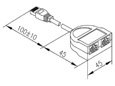Mazeichnung Telegaertner J00029A0008 Modular T Adapter T Bus Ext Panel ung 