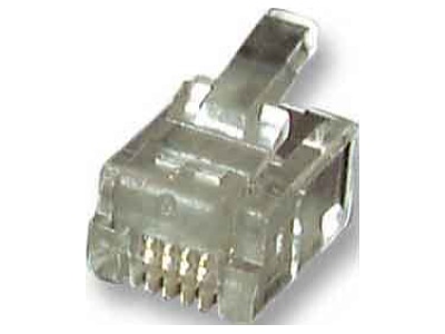 Produktbild 2 EFB Elektronik 37516 1 100  VE100  Modular Stecker RJ11 f Rundkbl  ungesch  37516 1 100  Inhalt  100 