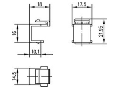 Mazeichnung 2 Telegaertner H00030A0008 Blindstopfen sw f 19Z Modultraeger