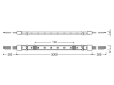 Mazeichnung LEDVANCE LSSUP2000TW927965567 LED TW Stripe IP67 5m