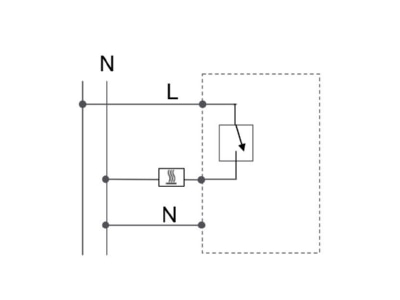 Schaltbild Eberle UTE 2100 RAL9016 G55 UP Raumregler 5 30C AC230V Ausgang Triac