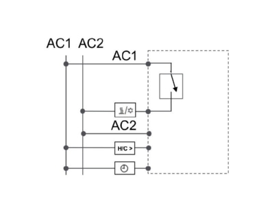 Schaltbild Eberle UTE 2500 24RA9010G50 UP Raumregler 5 30C AC24V Ausgang Triac