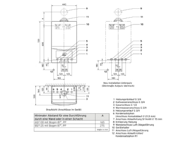 Ma�zeichnung Vaillant 0010030695 Gas WandheizgeraetBrennwert ecoTEC pure