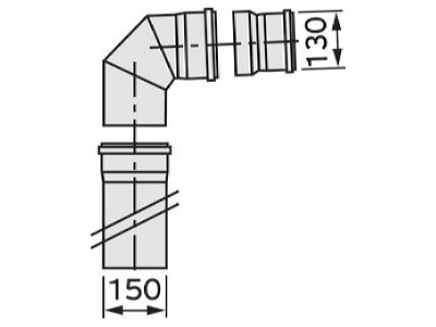 Mazeichnung Vaillant 0020060589 Geraete Anschluss Set fuer VKK 806 3 1606 3