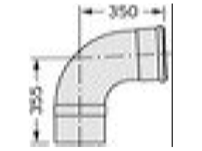 Dimensional drawing Vaillant 0020095553 Single walled flue gas attachment  2