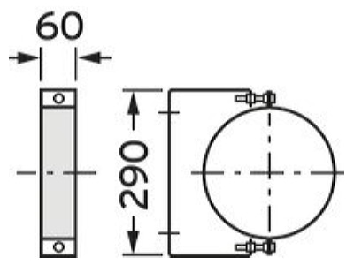 Mazeichnung Vaillant 0020095575 Wandhalter Edelstahl