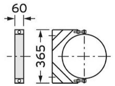 Mazeichnung Vaillant 0020095576 Wandhalter Edelstahl