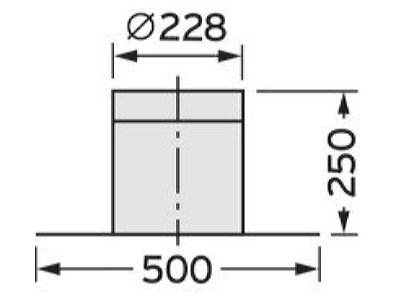 Ma�zeichnung Vaillant 0020095587 Flachdachkragen DN225 f 225 160 Eds