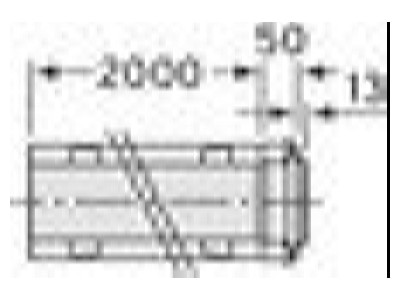 Dimensional drawing Vaillant 0020106378 Concentric flue gas air supply pipe