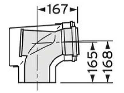 Ma�zeichnung Vaillant 0020106383 Revisions T Stueck  Bogen  87Grad konzentrisch