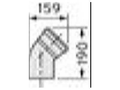 Dimensional drawing Vaillant 0020106391 Single walled flue gas attachment  2