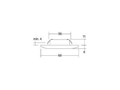 Dimensional drawing Brumberg 12104153 Downlight spot floodlight 1x4W