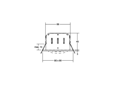Dimensional drawing Brumberg 12295183 Downlight spot floodlight 1x6W

