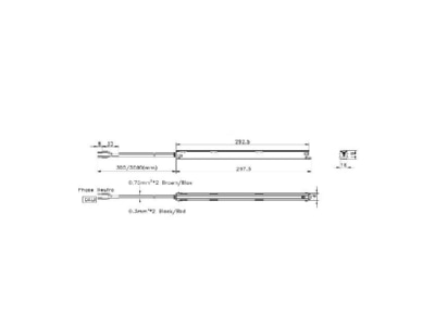 Dimensional drawing Brumberg 17480100 LED driver
