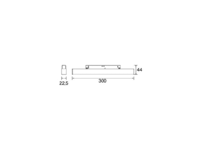 Dimensional drawing Brumberg 43100083 Downlight spot floodlight 1x10W