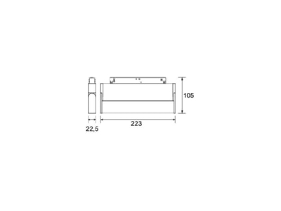Dimensional drawing Brumberg 43120083 Downlight spot floodlight 1x10W