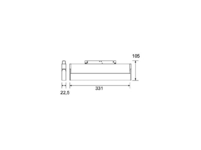 Dimensional drawing Brumberg 43121083 Downlight spot floodlight 1x15W