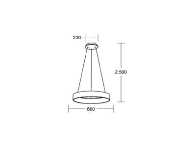 Dimensional drawing Brumberg 57429183 Pendant luminaire 1x38W