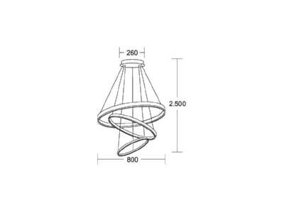 Dimensional drawing Brumberg 57441183 Pendant luminaire 1x111 6W