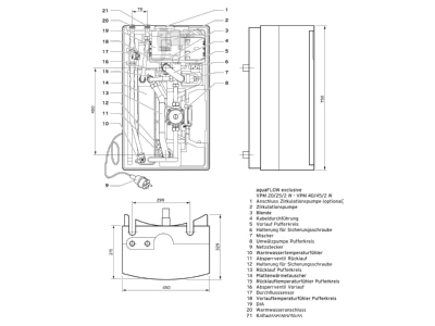 Mazeichnung Vaillant VPM 20 25 2 W Trinkwasserstation ecoPOWER 1 0 