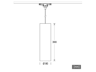 Mazeichnung LTS FUZZY 080  662751 LED Pendelleuchte 2700K DALI FUZZY 080 662751