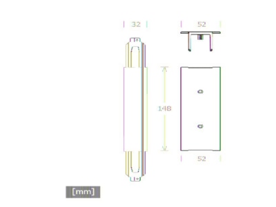 Dimensional drawing LTS ST E I 9010 ws Coupler connector straight