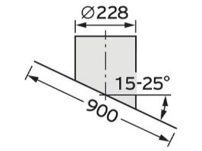 Dimensional drawing 1 Vaillant 0020095585 Feed through roof tile Lead
