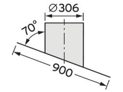 Dimensional drawing 2 Vaillant 0020095586 Feed through roof tile Lead
