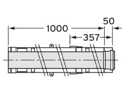 Mazeichnung Vaillant 0020106408 Dachdurchfuehrung senkr  1 0m 110 160 pp eds