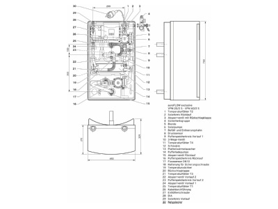 Ma�zeichnung Vaillant VPM 20 2 S Solarladestation