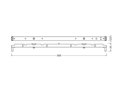 Ma�zeichnung Ledvance LN MAG BATTEN T5 568 Leuchteneinsatz f LED Tube T5 AC  568mm
