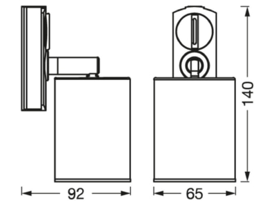 Dimensional drawing Ledvance SMART  4058075759787 Downlight spot floodlight SMART 4058075759787
