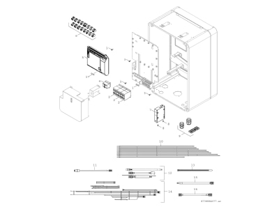Exploded view 2 Bosch Thermotechnik AWE9 Accessories spare parts for heat pump
