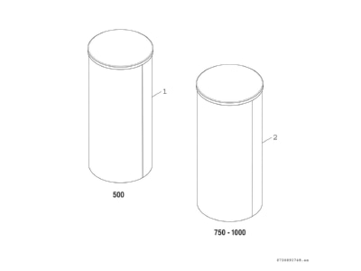 Exploded view 1 Bosch Thermotechnik BH500 61B Storage tank  heating cooling system 

