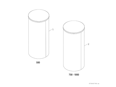 Exploded view 3 Bosch Thermotechnik BH500 61B Storage tank  heating cooling system 
