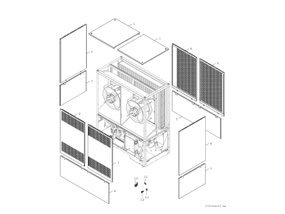 Explosionszeichnung 5 Bosch Thermotechnik CS5000AW38OR Luftwaermepumpe Monoblock WP revers