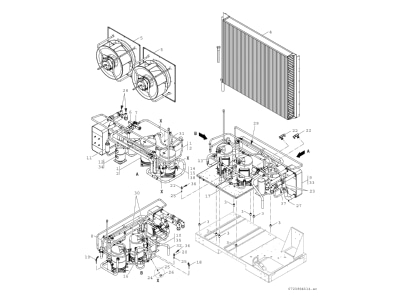 Explosionszeichnung 7 Bosch Thermotechnik CS5000AW38OR Luftwaermepumpe Monoblock WP revers