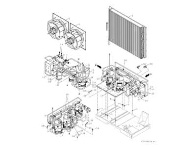 Explosionszeichnung 9 Bosch Thermotechnik CS5000AW38OR Luftwaermepumpe Monoblock WP revers