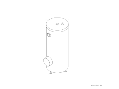 Exploded view 1 Bosch Thermotechnik HR200 Hot tap water boiler indirectly heated
