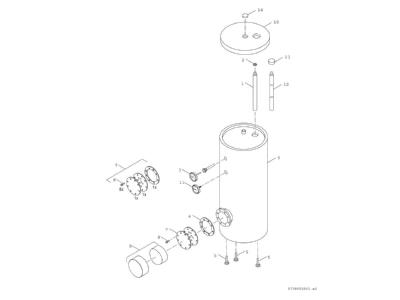 Exploded view 5 Bosch Thermotechnik HR200 Hot tap water boiler indirectly heated