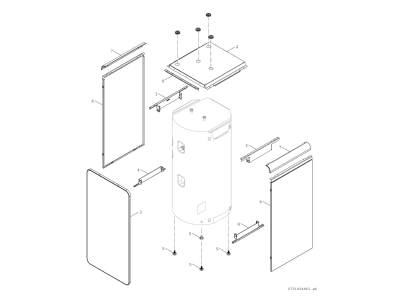 Exploded view 2 Bosch Thermotechnik SWDP200 2OC Hot tap water boiler indirectly heated
