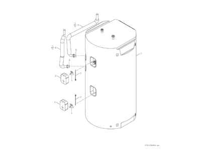 Exploded view 5 Bosch Thermotechnik SWDP200 2OC Hot tap water boiler indirectly heated
