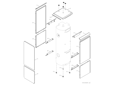 Exploded view 6 Bosch Thermotechnik SWDP300 2OC Hot tap water boiler indirectly heated