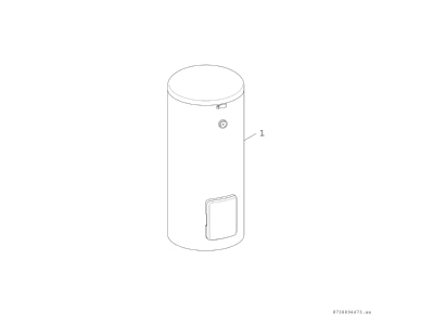 Exploded view 2 Bosch Thermotechnik WH450LP1B Hot tap water boiler indirectly heated

