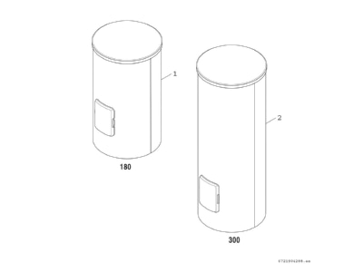 Exploded view 2 Bosch Thermotechnik WP180P1B Hot tap water boiler indirectly heated
