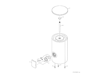 Exploded view 3 Bosch Thermotechnik WP180P1B Hot tap water boiler indirectly heated
