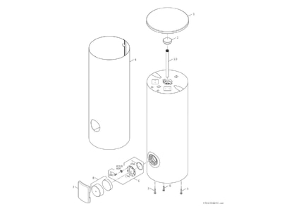 Exploded view 4 Bosch Thermotechnik WP300KP1B Hot tap water boiler indirectly heated