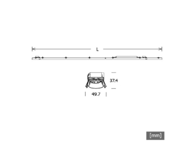 Dimensional drawing LTS LK L060108400705U19D Batten luminaire LED not exchangeable
