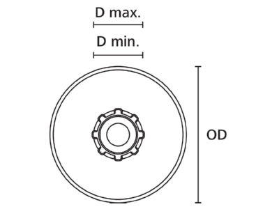 Dimensional drawing 3 Hellermann Tyton 148 00102 40  Recessed installation box for luminaire
